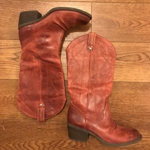 Gianni Bini Tall Red Western Boots